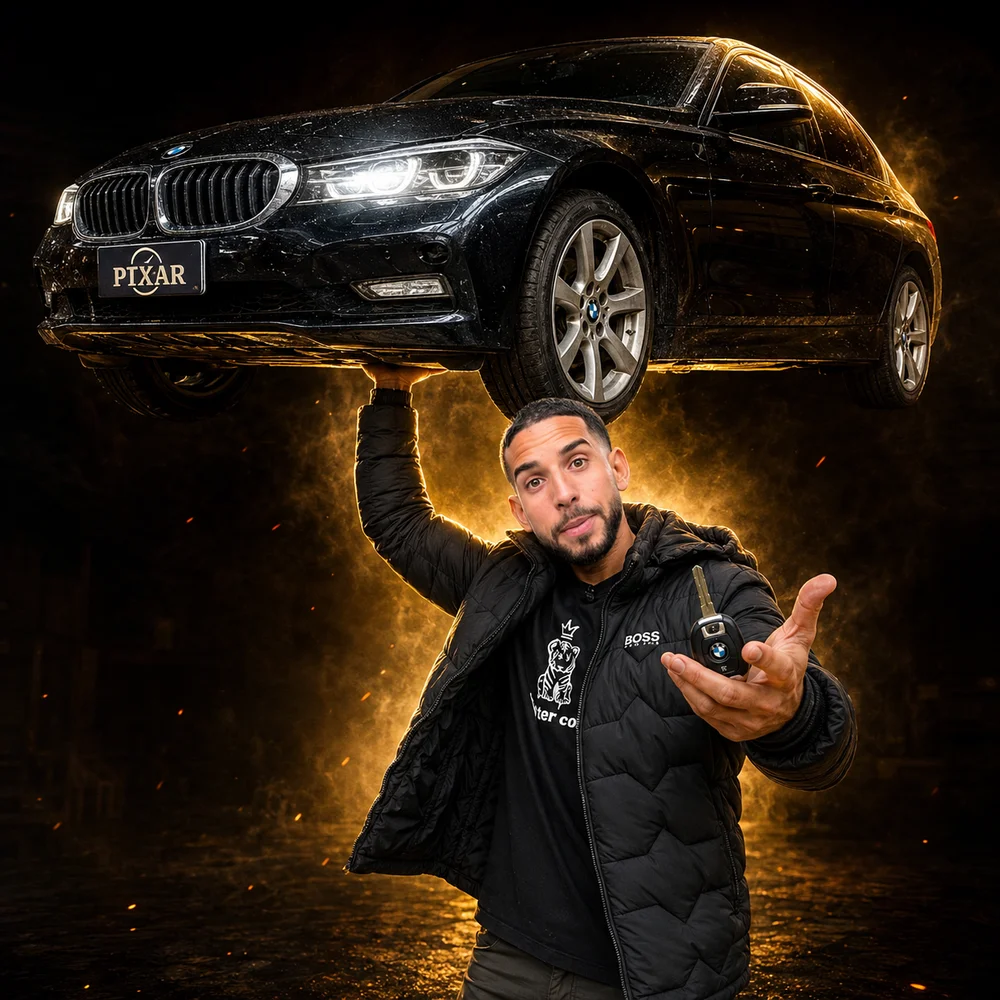 Patrick Rocha com carro e chave